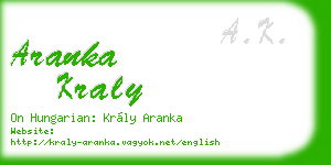 aranka kraly business card